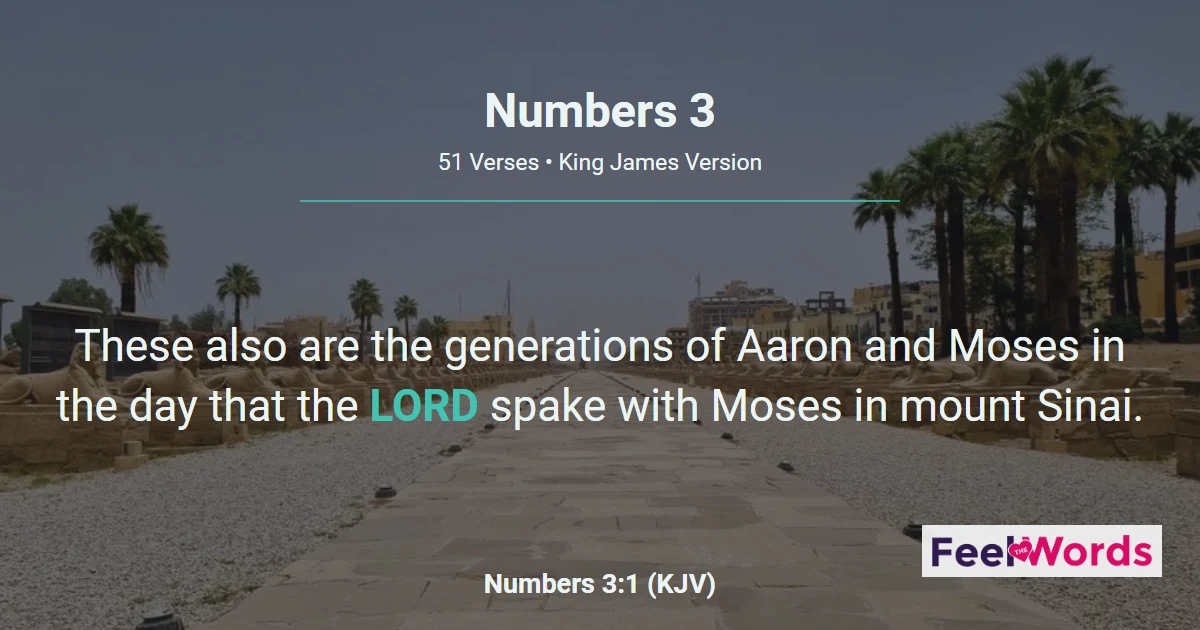 Numbers 3: The Levites' Duties