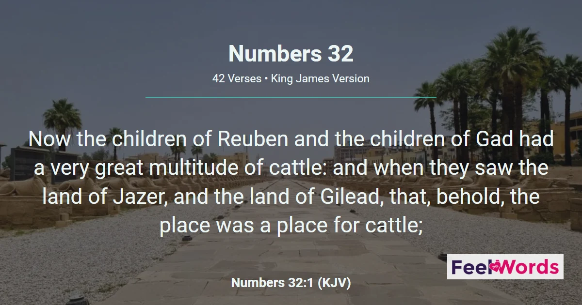 Numbers 32: Reuben and Gad's Request