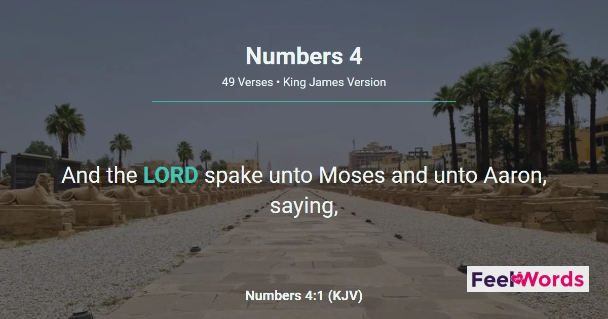 Numbers 4: The Levites' Tabernacle Duties