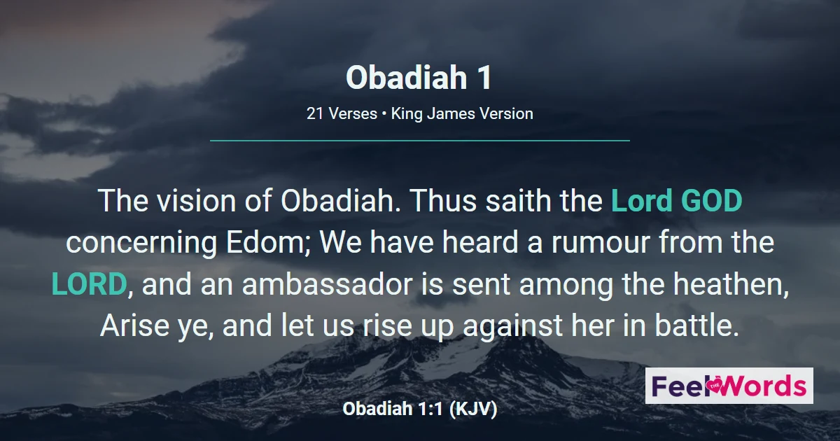 Obadiah 1: Judgment on Edom