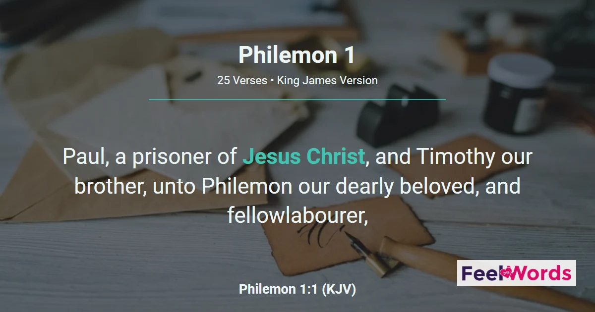 Philemon: Paul's Appeal for Onesimus