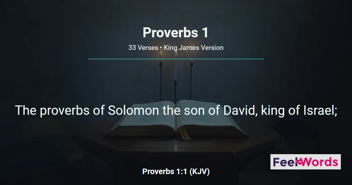 Proverbs 1: The Fear of the LORD