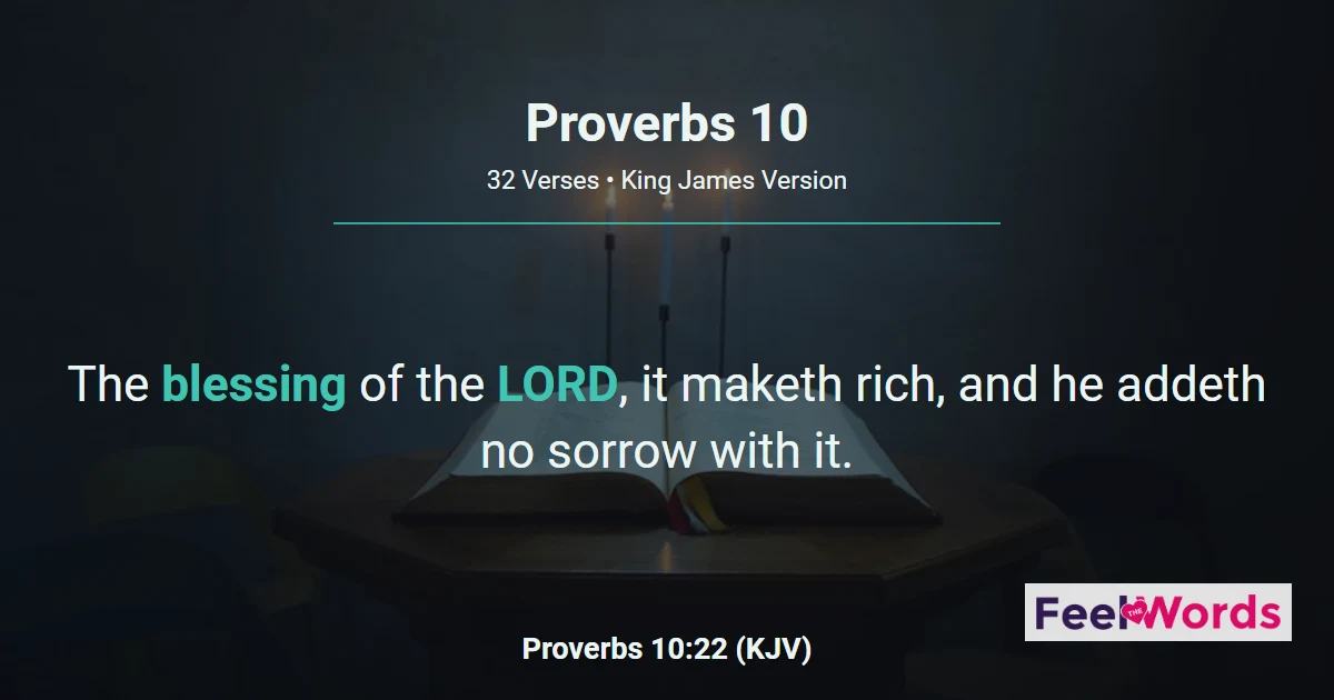 Proverbs 10: The Proverbs of Solomon Begin
