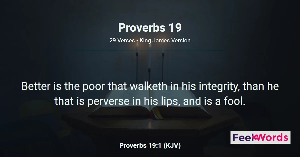 Proverbs 19: Wealth, Poverty, and Truth