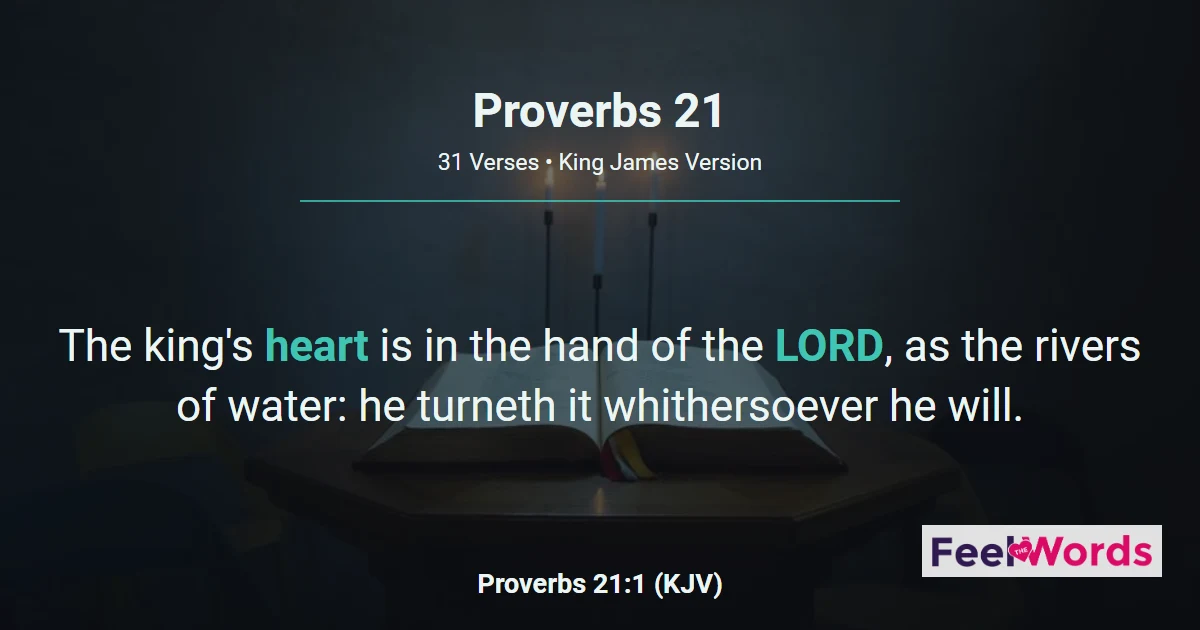 Proverbs 21: The King's Heart in God's Hand