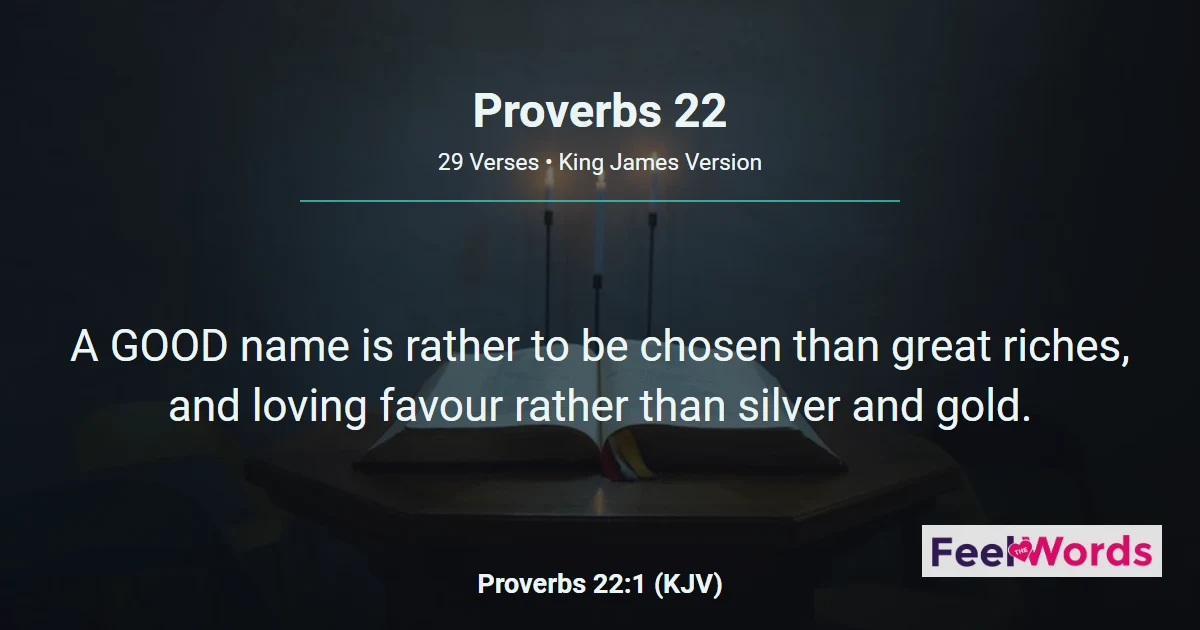 Proverbs 22: A Good Name and Training a Child