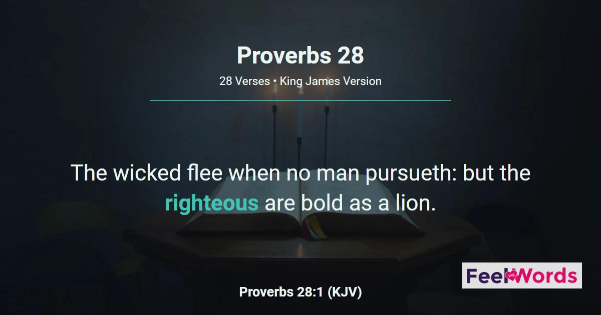 Proverbs 28: The Righteous Bold as a Lion