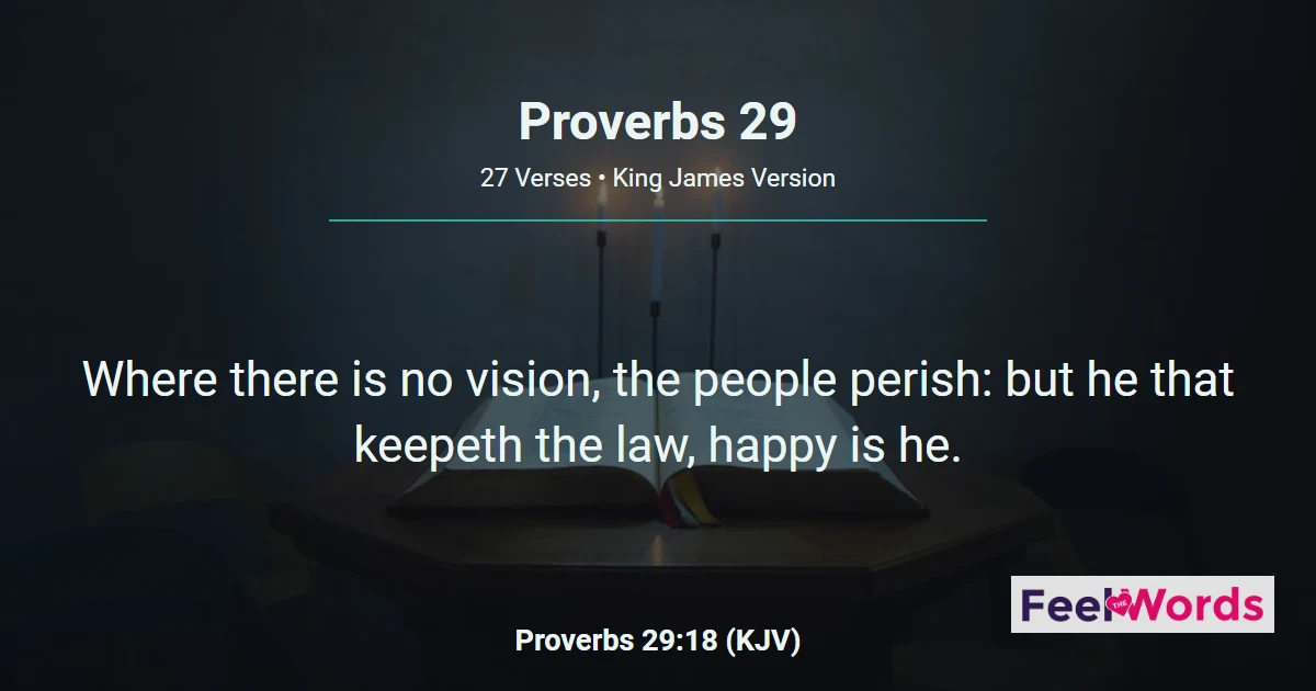 Proverbs 29: Where There Is No Vision