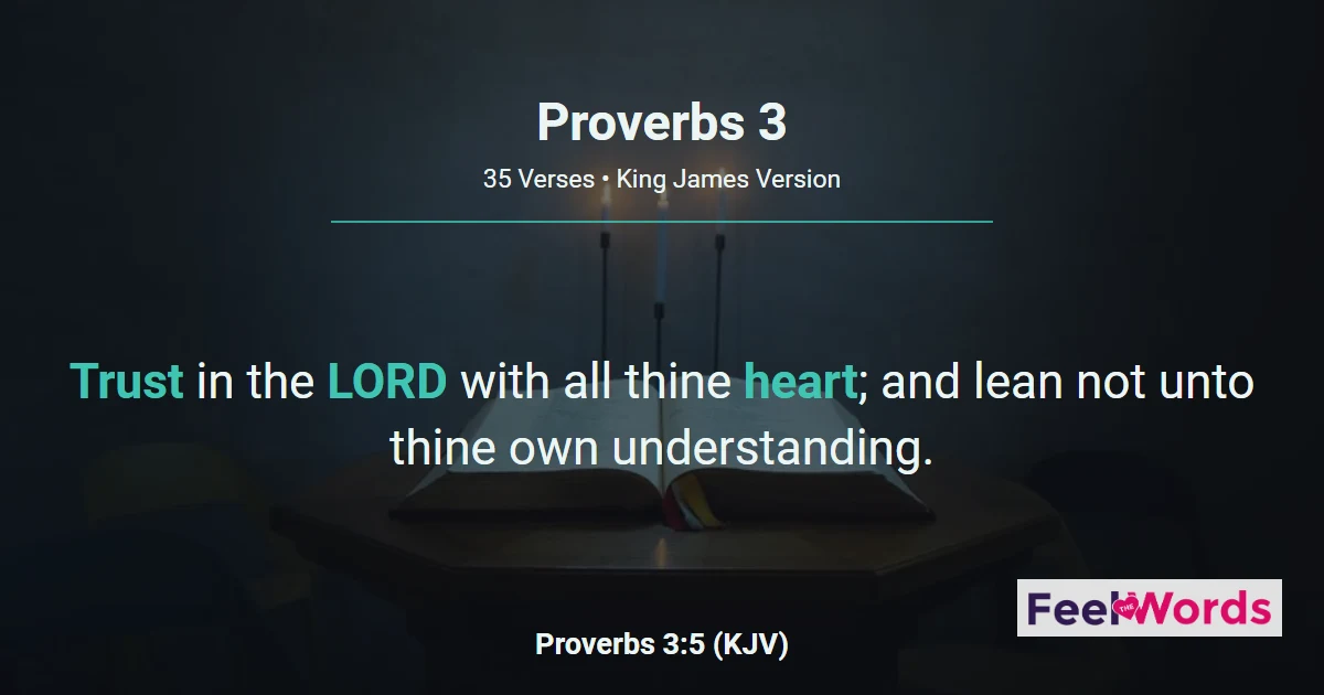 Proverbs 3: Trust in the LORD