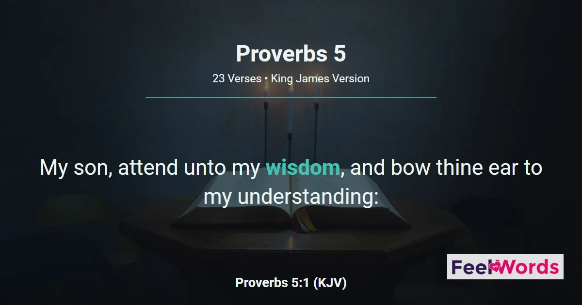 Proverbs 5: Warning Against the Strange Woman