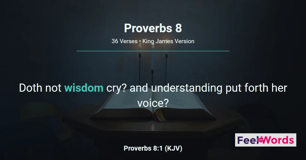 Proverbs 8: Wisdom Cries Out