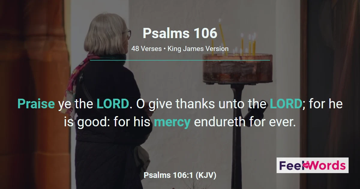 Psalms 106 – Israel's Rebellion and Mercy