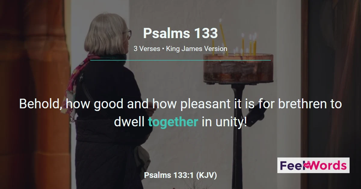 Psalms 133 - Unity Like Precious Ointment