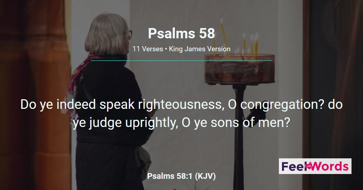 Psalm 58 - A Rebuke of Unjust Judges