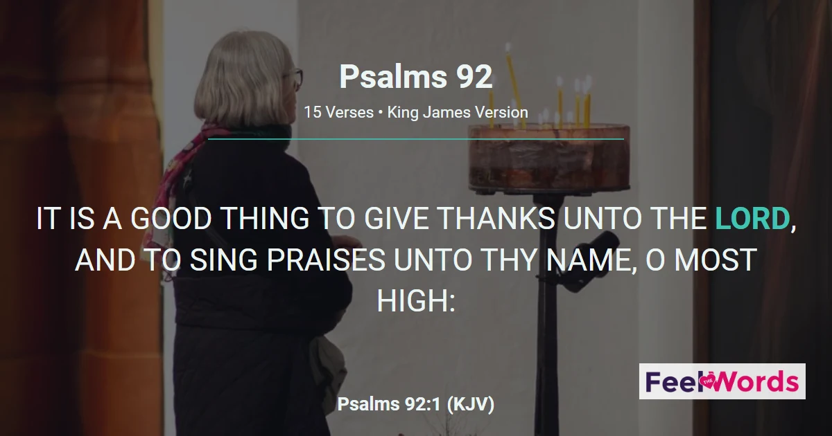 Psalms 92: A Song for the Sabbath Day