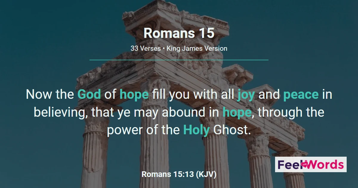 Romans 15 – Bear the Weak, Wait for Hope