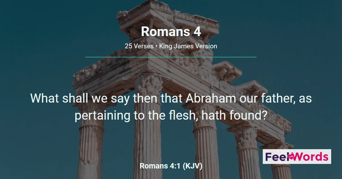 Romans 4 - Abraham Justified by Faith