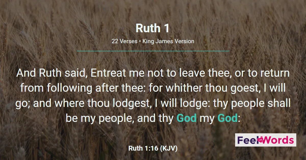 Ruth 1: Naomi, Ruth, and 'Whither Thou Goest'