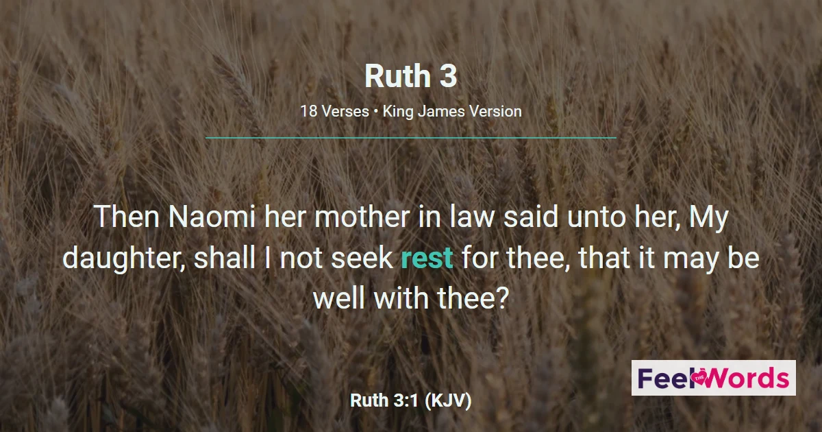 Ruth 3: Ruth's Request at the Threshing Floor
