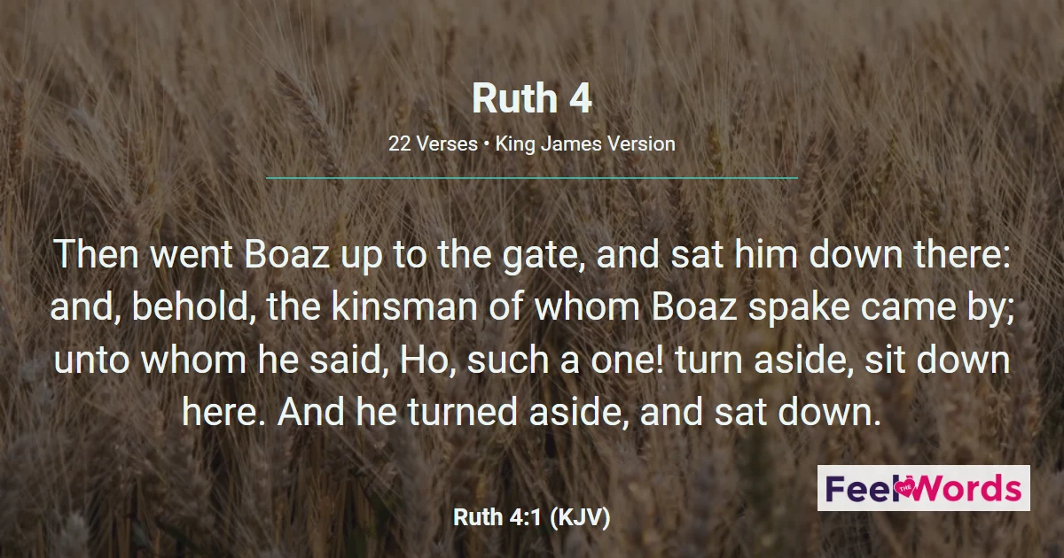 Ruth 4: Boaz Redeems Ruth, to David's Line