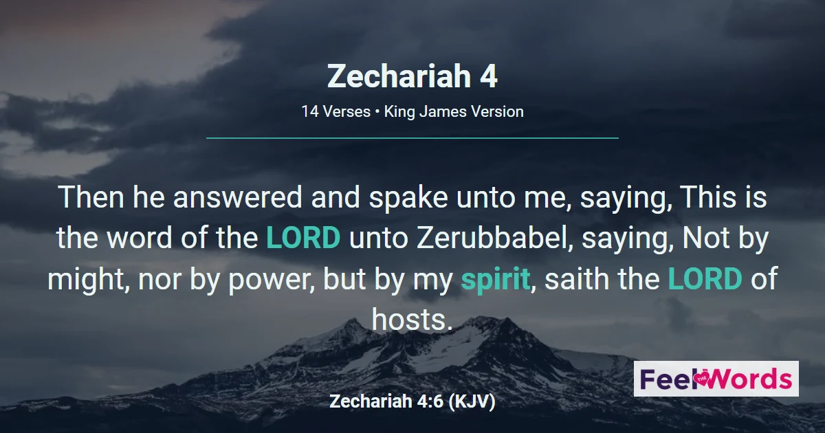 Zechariah 4: Not by Might, Nor by Power
