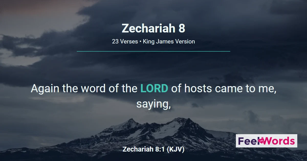 Zechariah 8: Old Men and Children Fill the Streets