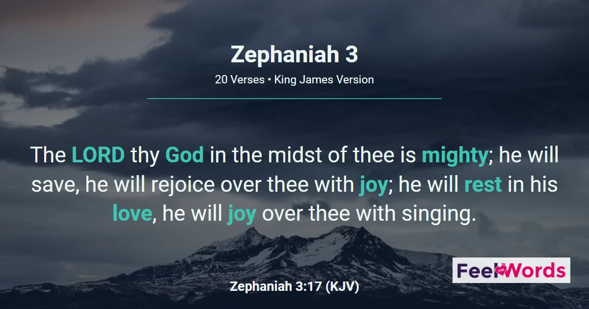 Zephaniah 3: The LORD Will Rejoice Over You