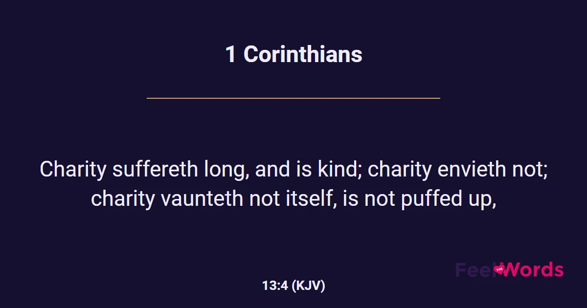 1 Corinthians 13:4 (KJV) - Bible Verse