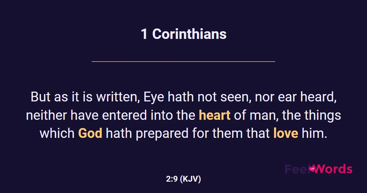 1 Corinthians 2:9 (KJV) - Bible Verse