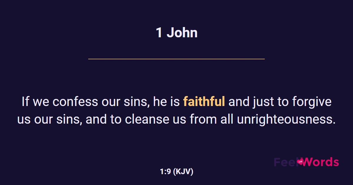 1 John 1:9 (KJV) - Bible Verse