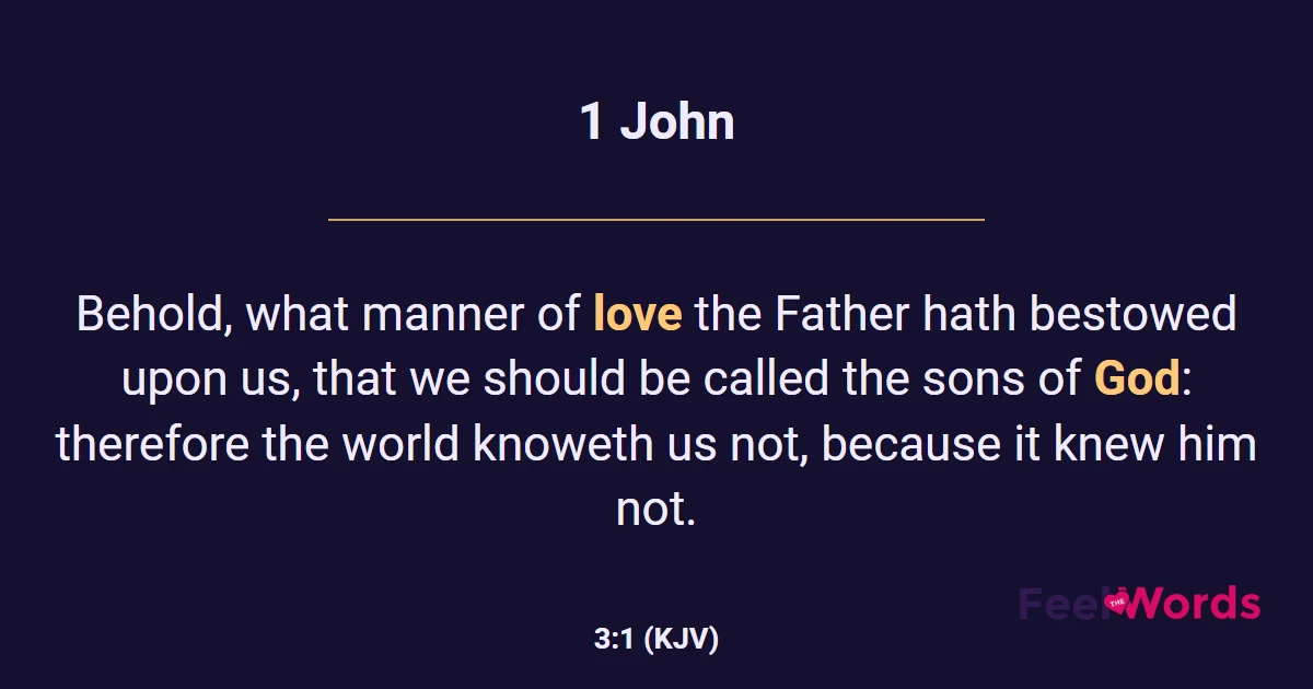 1 John 3:1 (KJV) - Bible Verse