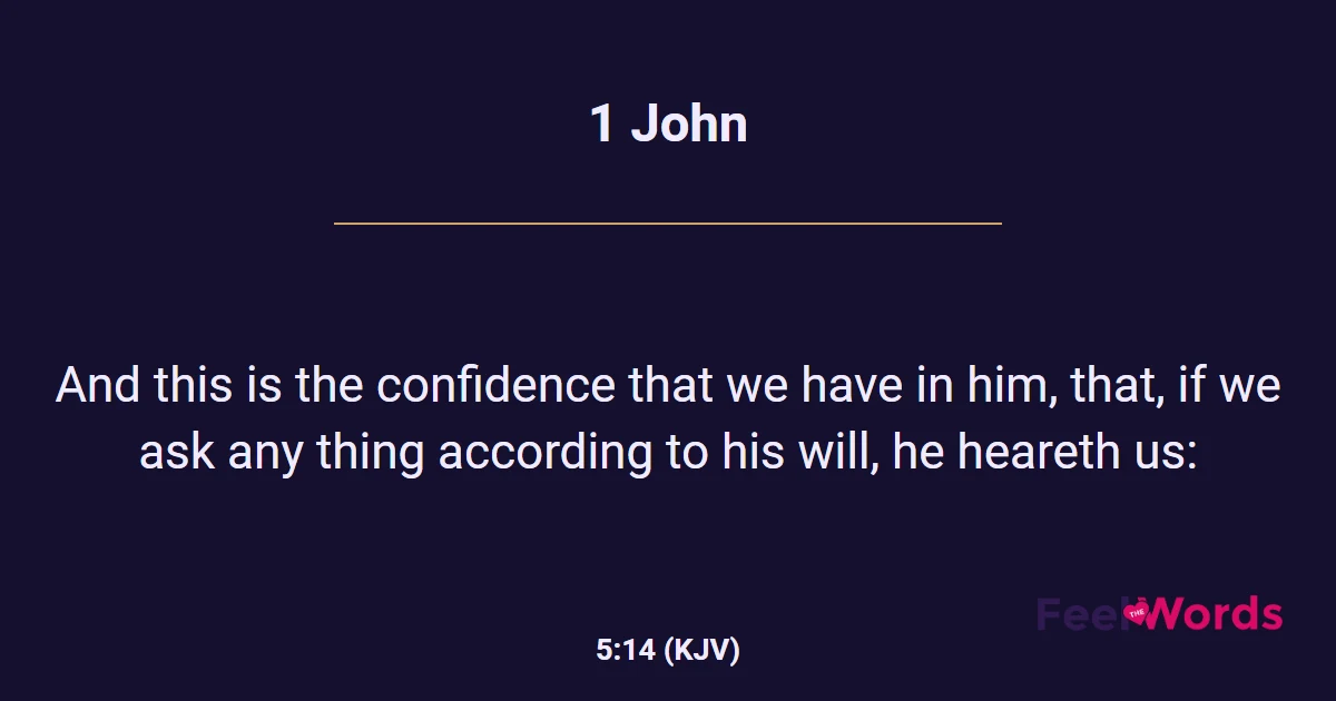 1 John 5:14 (KJV) - Bible Verse