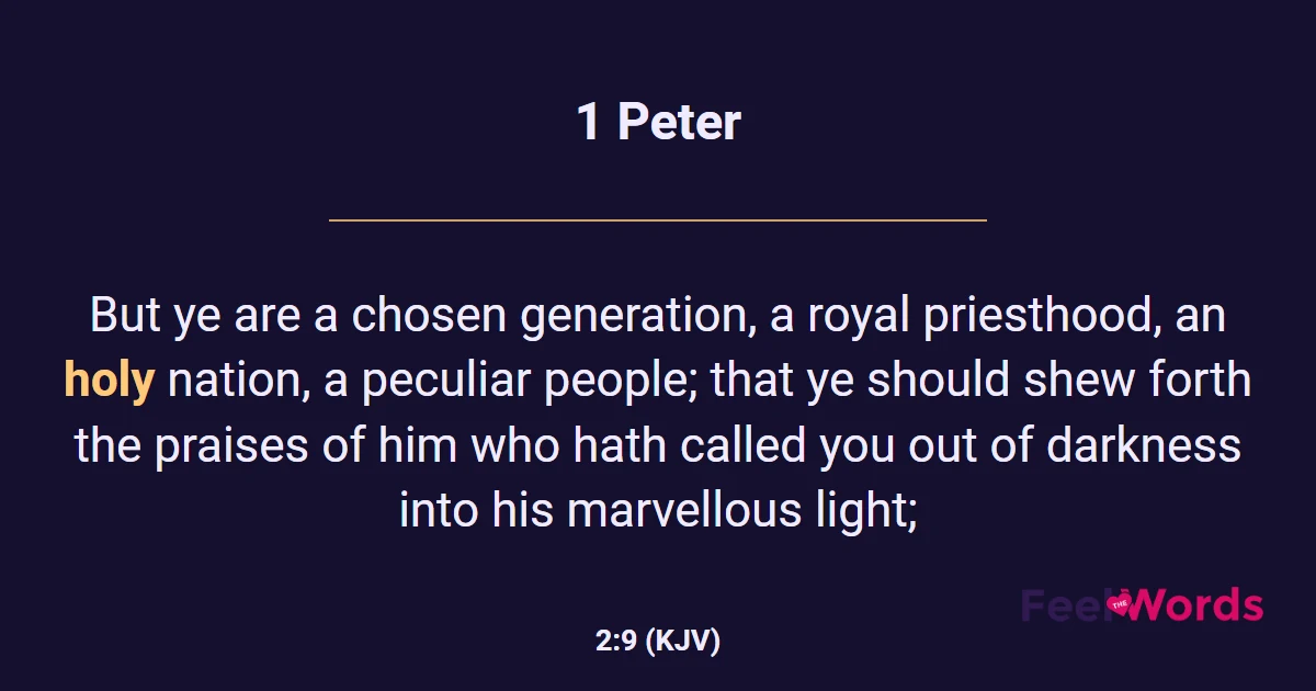1 Peter 2:9 (KJV) - Bible Verse