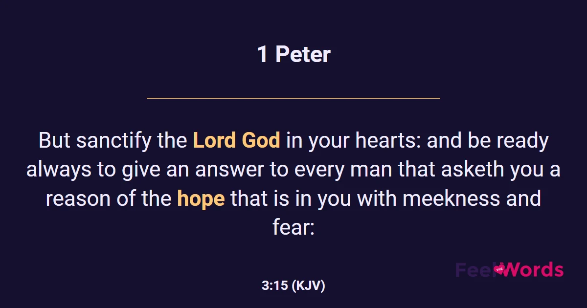 1 Peter 3:15 (KJV) - Bible Verse