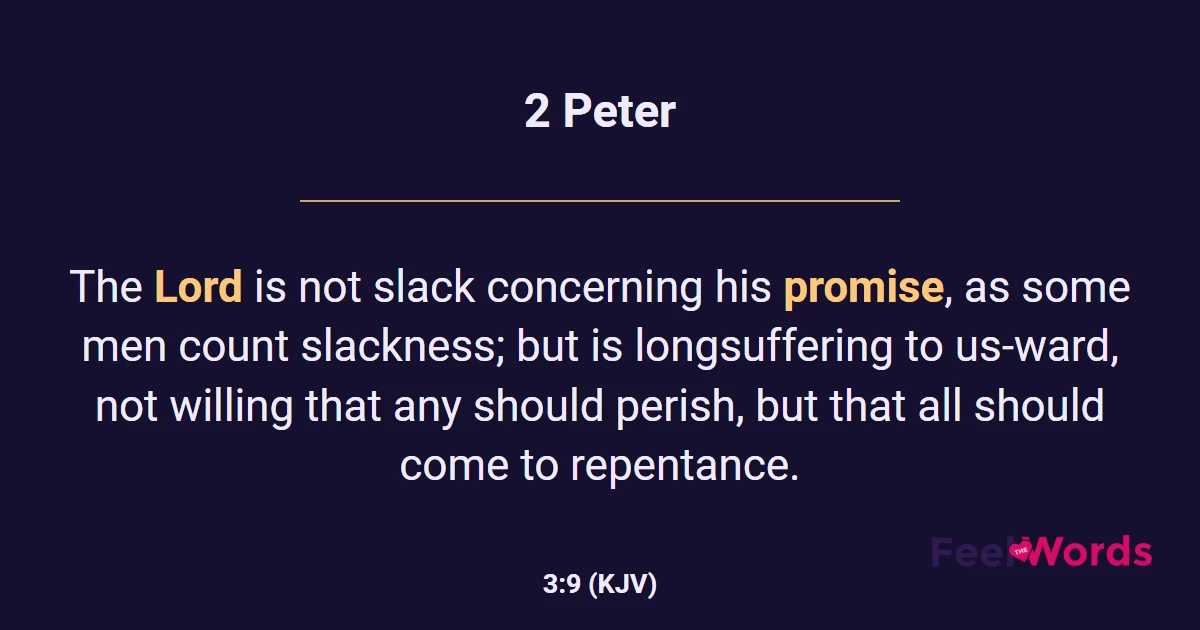 2 Peter 3:9 (KJV) - Bible Verse