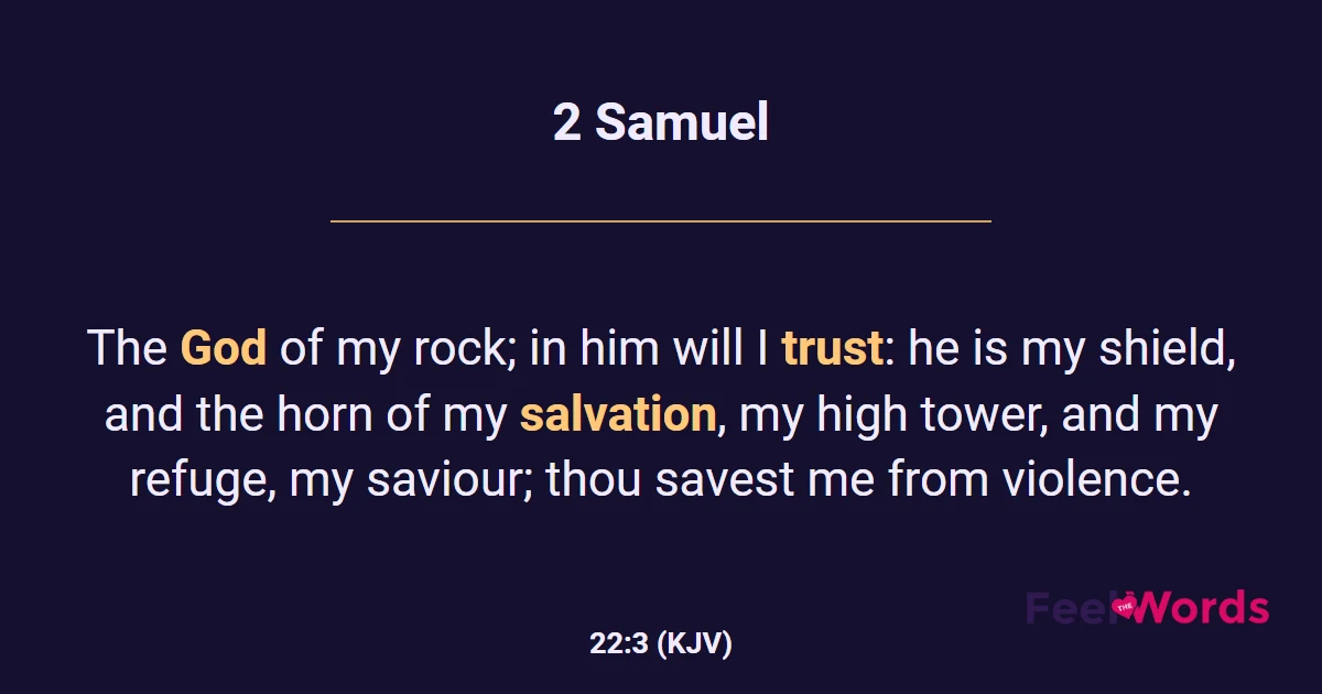 2 Samuel 22:3 (KJV) - Bible Verse