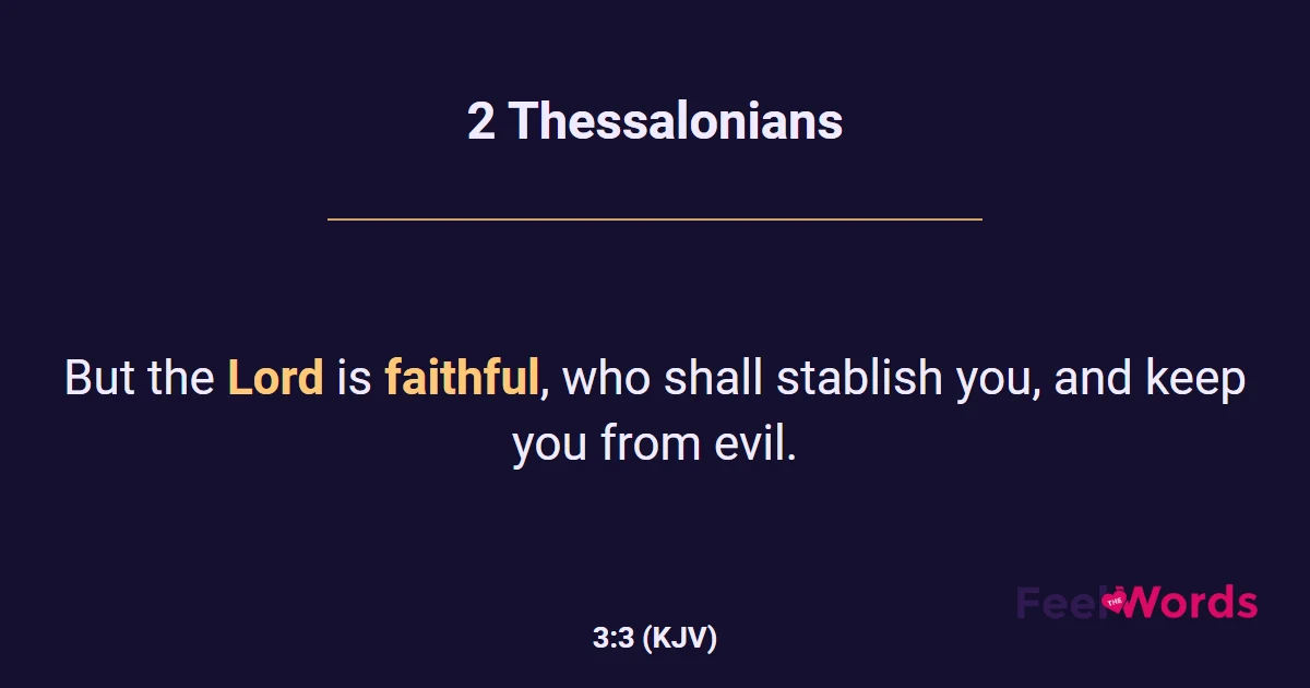 2 Thessalonians 3:3 (KJV) - Bible Verse