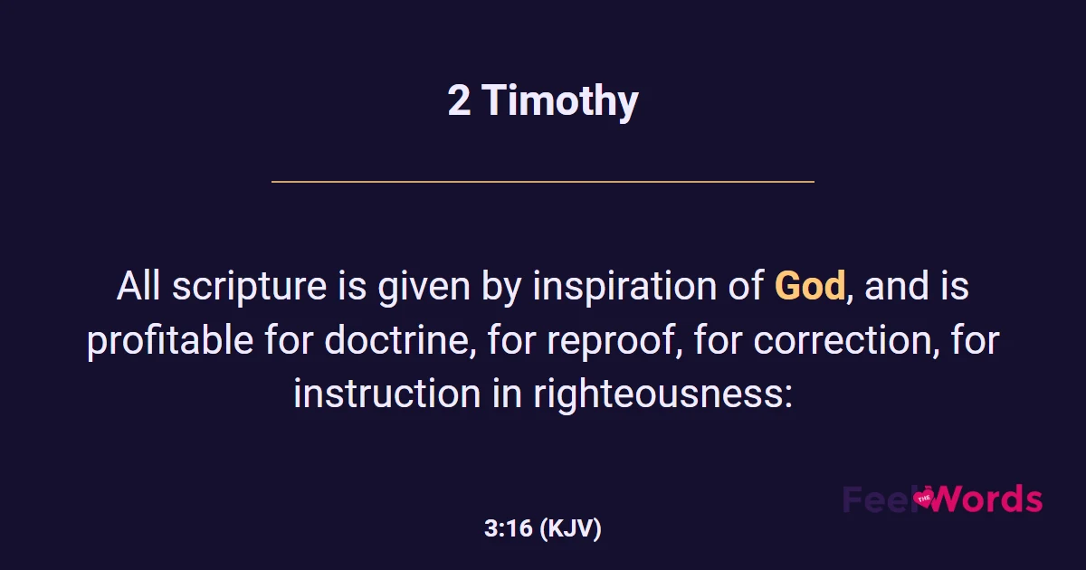 2 Timothy 3:16 (KJV) - Bible Verse