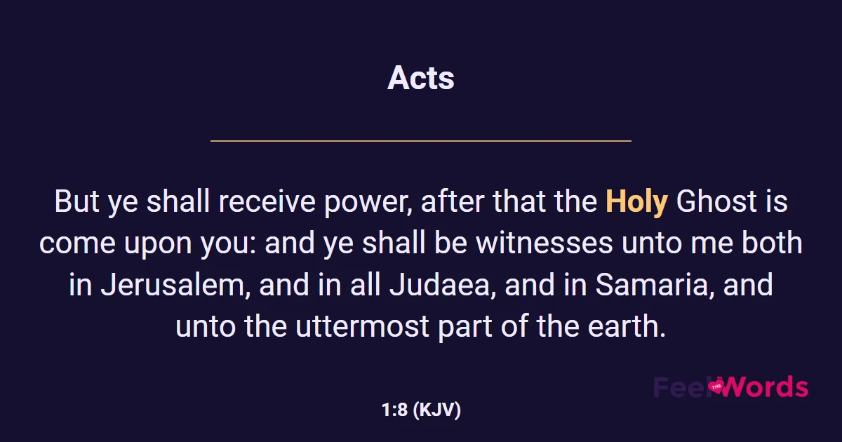 Acts 1:8 (KJV) - Bible Verse