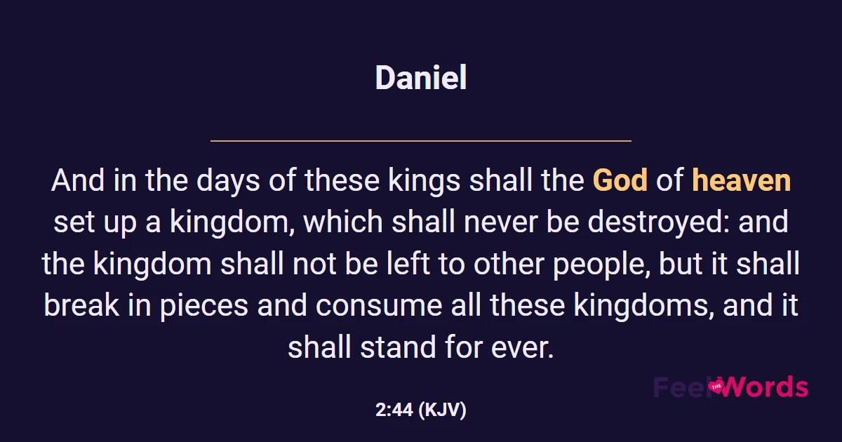 Daniel 2:44 (KJV) - Bible Verse