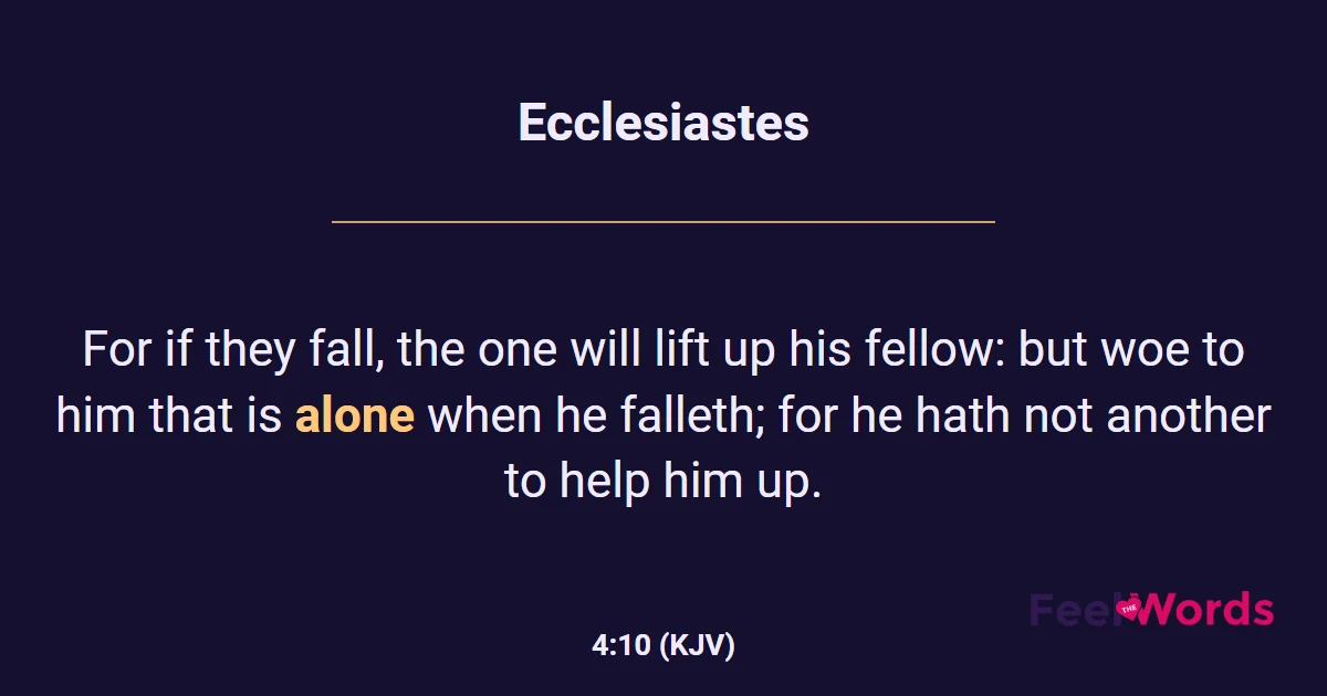 Ecclesiastes 4:10 (KJV) - Bible Verse