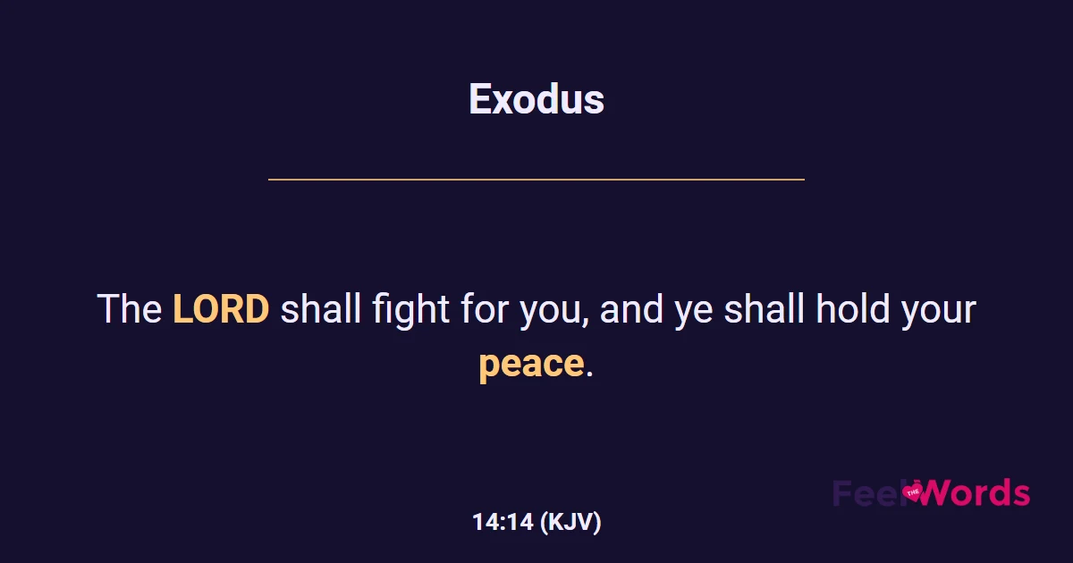 Exodus 14:14 (KJV) - Bible Verse
