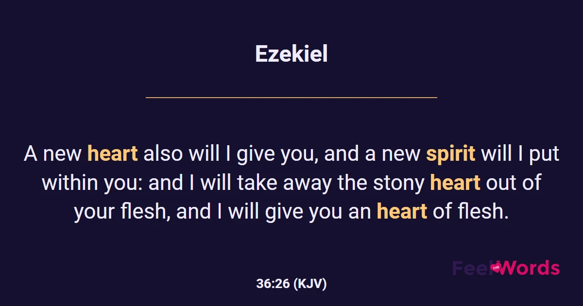 Ezekiel 36:26 (KJV) - Bible Verse