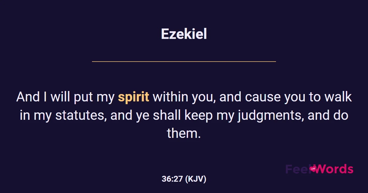 Ezekiel 36:27 (KJV) - Bible Verse