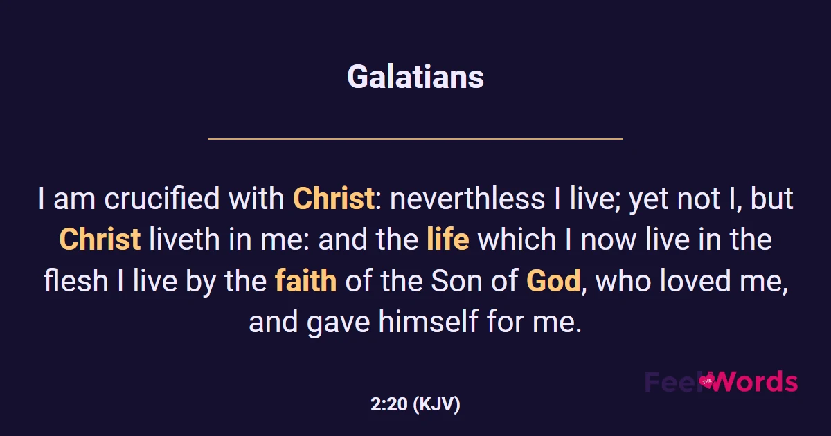 Galatians 2:20 (KJV) - Bible Verse