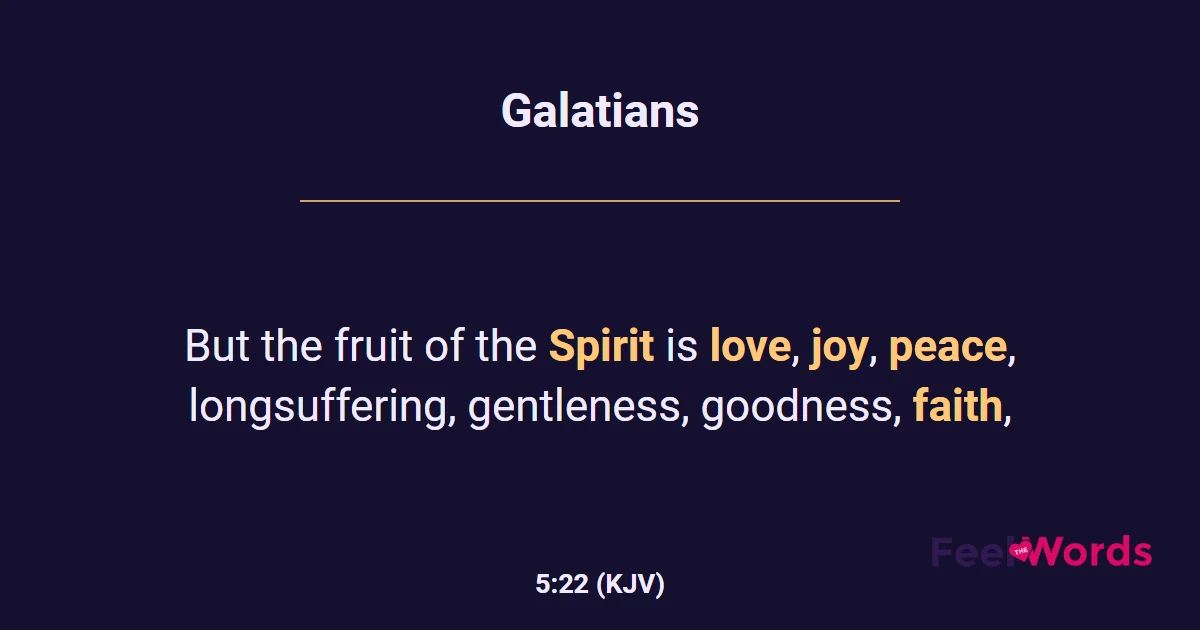 Galatians 5:22 (KJV) - Bible Verse