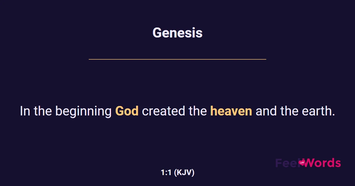 Genesis 1:1 (KJV) - Bible Verse