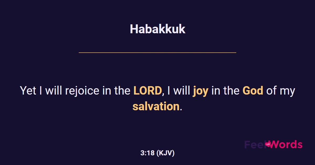 Habakkuk 3:18 (KJV) - Bible Verse