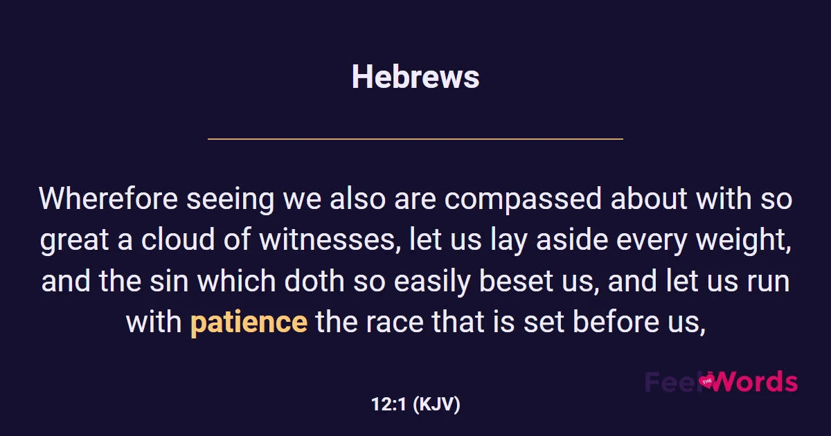 Hebrews 12:1 (KJV) - Bible Verse