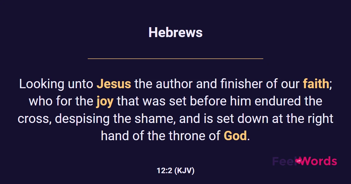 Hebrews 12:2 (KJV) - Bible Verse